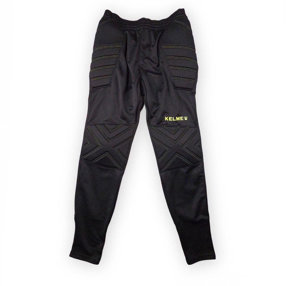 KELME Soccer Goalie Pants Mens L Black Padded Athletic Training Gear Stretch